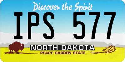 ND license plate IPS577