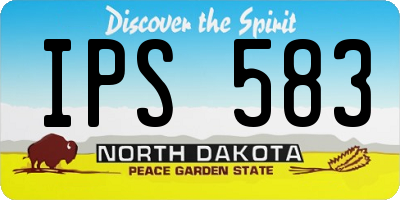 ND license plate IPS583