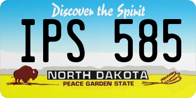 ND license plate IPS585