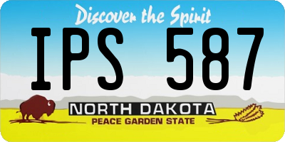 ND license plate IPS587