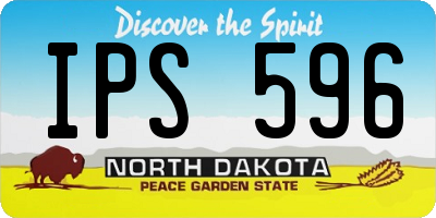 ND license plate IPS596