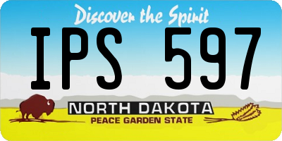 ND license plate IPS597