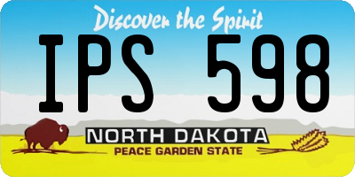ND license plate IPS598