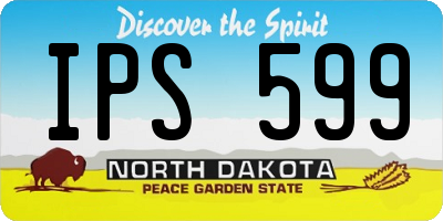 ND license plate IPS599