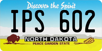 ND license plate IPS602