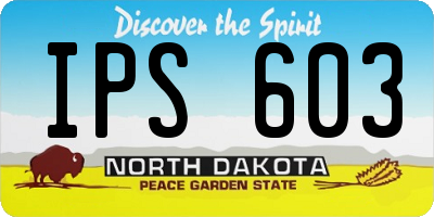 ND license plate IPS603