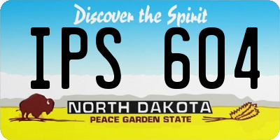 ND license plate IPS604