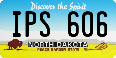 ND license plate IPS606