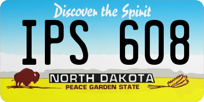 ND license plate IPS608
