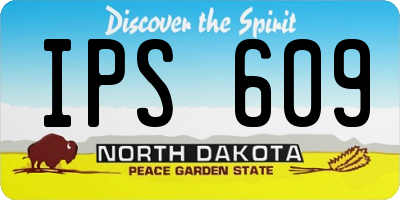 ND license plate IPS609