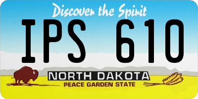 ND license plate IPS610
