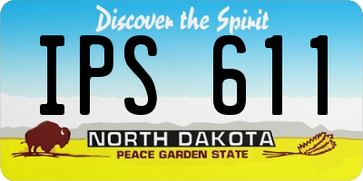 ND license plate IPS611