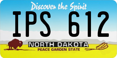 ND license plate IPS612