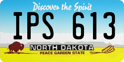 ND license plate IPS613