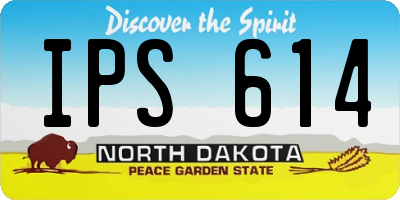 ND license plate IPS614