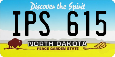 ND license plate IPS615