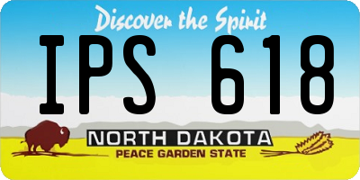 ND license plate IPS618