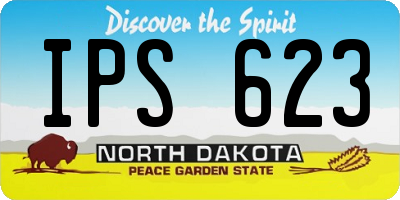 ND license plate IPS623