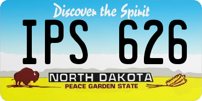 ND license plate IPS626