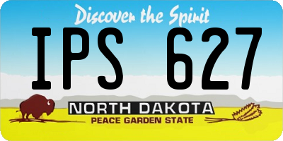ND license plate IPS627