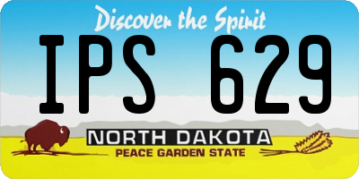 ND license plate IPS629