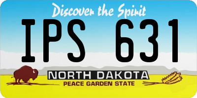 ND license plate IPS631