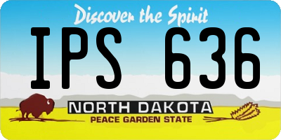 ND license plate IPS636