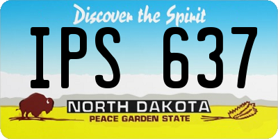 ND license plate IPS637