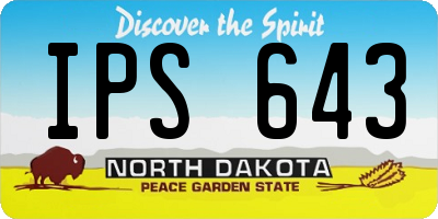 ND license plate IPS643