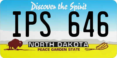 ND license plate IPS646