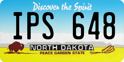 ND license plate IPS648