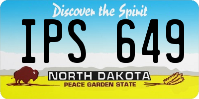 ND license plate IPS649