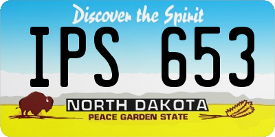 ND license plate IPS653