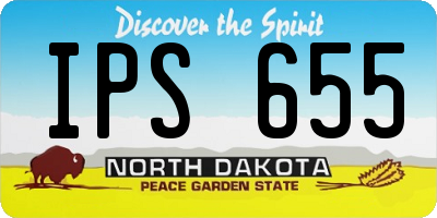 ND license plate IPS655