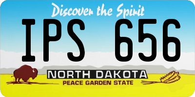 ND license plate IPS656