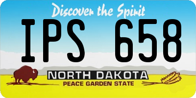 ND license plate IPS658
