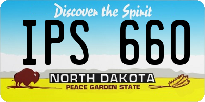 ND license plate IPS660