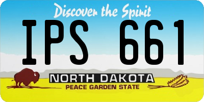 ND license plate IPS661