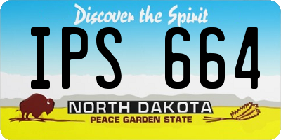 ND license plate IPS664