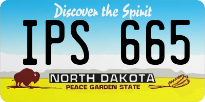 ND license plate IPS665