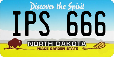 ND license plate IPS666