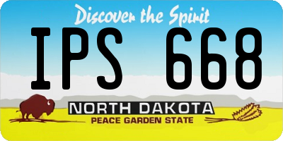 ND license plate IPS668