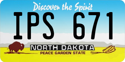 ND license plate IPS671
