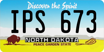 ND license plate IPS673