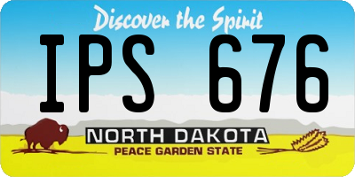 ND license plate IPS676