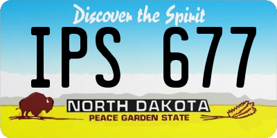 ND license plate IPS677