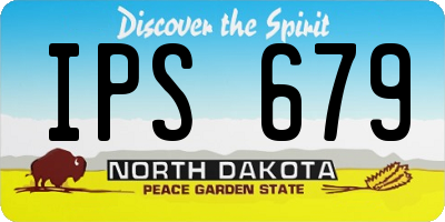 ND license plate IPS679