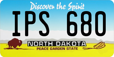 ND license plate IPS680