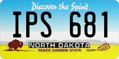 ND license plate IPS681