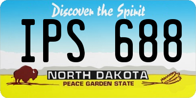 ND license plate IPS688